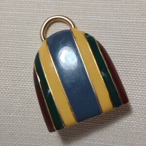 BLUE AND GOLD BROOCH